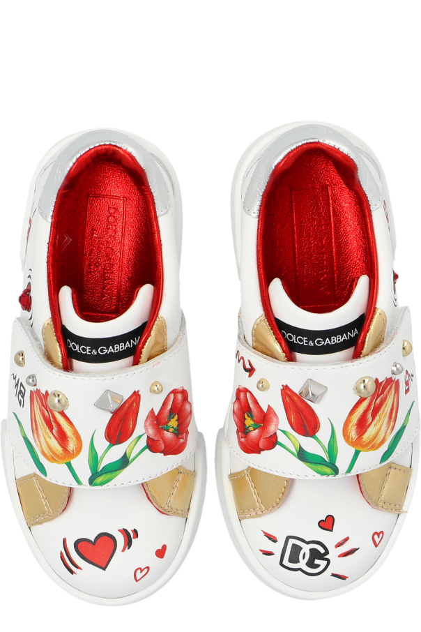 Multicolour Sneakers with print Dolce Gabbana Kids Dolce Gabbana Kids bow and heart pre walkers White IetpShops Tonga